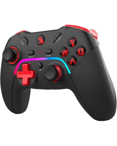 ჯოისტიკი Bloody GPW70 RGB Dual Mode 2.4G Wireless & USB Wired Gamepad USB (Sports Black) | Built-in 600mAh Li-Po Rechargeable Battery USB Type-C Charg